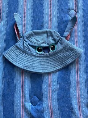 Disney Blue Stitch Bucket Hat with Ear Accents